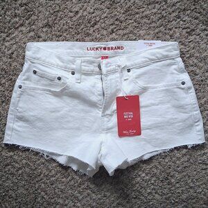 NWT Lucky Brand - Mid Rise Festival Shorts - White - Sz 4/27
